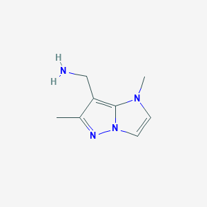 molecular formula C8H12N4 B1481594 (1,6-dimethyl-1H-imidazo[1,2-b]pyrazol-7-yl)methanamine CAS No. 933734-03-3