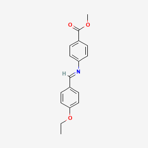 molecular formula C17H17NO3 B14815991 methyl 4-{[(E)-(4-ethoxyphenyl)methylidene]amino}benzoate 