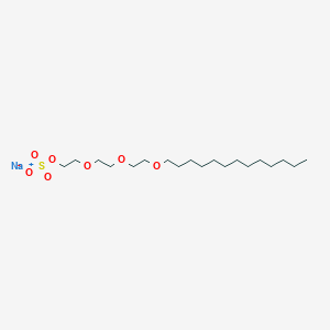 molecular formula C19H39NaO7S B148160 2-[2-[2-(十三烷氧基)乙氧基]乙氧基]乙醇、硫酸氢盐、钠盐 CAS No. 25446-78-0