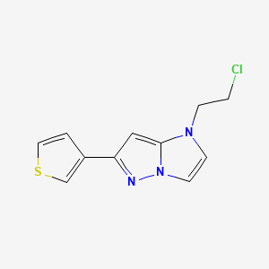 1-(2-chloroethyl)-6-(thiophen-3-yl)-1H-imidazo[1,2-b]pyrazole