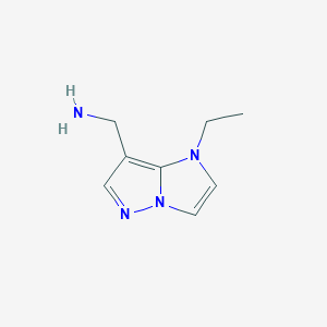 molecular formula C8H12N4 B1481609 (1-ethyl-1H-imidazo[1,2-b]pyrazol-7-yl)methanamine CAS No. 2091199-41-4