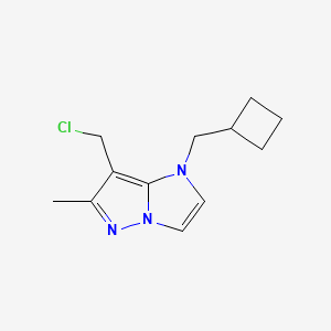molecular formula C12H16ClN3 B1481611 7-(chloromethyl)-1-(cyclobutylmethyl)-6-methyl-1H-imidazo[1,2-b]pyrazole CAS No. 2092490-78-1