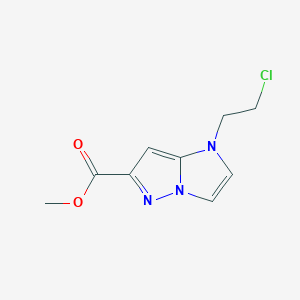 molecular formula C9H10ClN3O2 B1481615 methyl 1-(2-chloroethyl)-1H-imidazo[1,2-b]pyrazole-6-carboxylate CAS No. 2098056-66-5