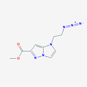 molecular formula C9H10N6O2 B1481616 methyl 1-(2-azidoethyl)-1H-imidazo[1,2-b]pyrazole-6-carboxylate CAS No. 2098031-02-6
