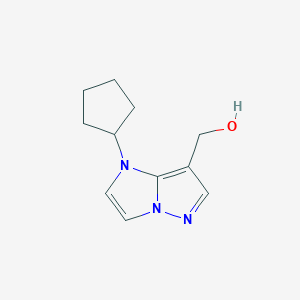 molecular formula C11H15N3O B1481623 (1-环戊基-1H-咪唑并[1,2-b]吡唑-7-基)甲醇 CAS No. 2098025-46-6