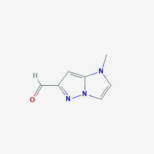 molecular formula C7H7N3O B1481625 1-methyl-1H-imidazo[1,2-b]pyrazole-6-carbaldehyde CAS No. 1824298-05-6