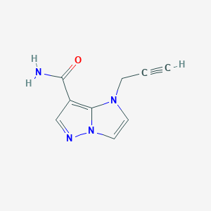 molecular formula C9H8N4O B1481626 1-(prop-2-yn-1-yl)-1H-imidazo[1,2-b]pyrazole-7-carboxamide CAS No. 2097951-06-7