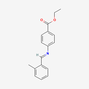 molecular formula C17H17NO2 B14816280 ethyl 4-{[(E)-(2-methylphenyl)methylidene]amino}benzoate 