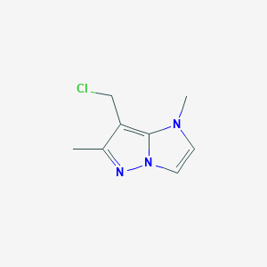 molecular formula C8H10ClN3 B1481630 7-(chloromethyl)-1,6-dimethyl-1H-imidazo[1,2-b]pyrazole CAS No. 1824338-97-7