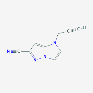 molecular formula C9H6N4 B1481636 1-(prop-2-yn-1-yl)-1H-imidazo[1,2-b]pyrazole-6-carbonitrile CAS No. 2098025-11-5