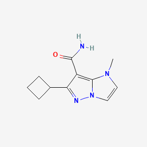 6-cyclobutyl-1-methyl-1H-imidazo[1,2-b]pyrazole-7-carboxamide