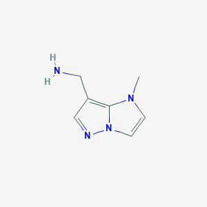 molecular formula C7H10N4 B1481639 (1-methyl-1H-imidazo[1,2-b]pyrazol-7-yl)methanamine CAS No. 933707-02-9