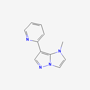molecular formula C11H10N4 B1481640 1-methyl-7-(pyridin-2-yl)-1H-imidazo[1,2-b]pyrazole CAS No. 2097969-81-6