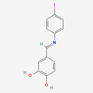 molecular formula C13H10INO2 B14816468 Benzene-1,2-diol, 4-(4-iodophenyliminomethyl)- 