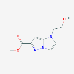 molecular formula C9H11N3O3 B1481647 methyl 1-(2-hydroxyethyl)-1H-imidazo[1,2-b]pyrazole-6-carboxylate CAS No. 2098092-37-4