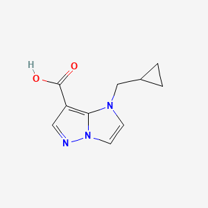 molecular formula C10H11N3O2 B1481650 1-(cyclopropylmethyl)-1H-imidazo[1,2-b]pyrazole-7-carboxylic acid CAS No. 2090962-33-5
