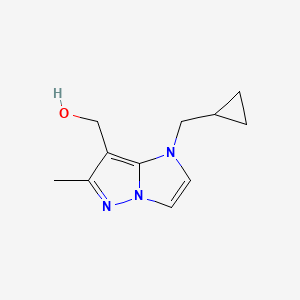 molecular formula C11H15N3O B1481654 （1-（环丙基甲基）-6-甲基-1H-咪唑并[1,2-b]吡唑-7-基）甲醇 CAS No. 2098026-16-3