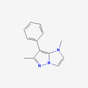 molecular formula C13H13N3 B1481655 1,6-dimethyl-7-phenyl-1H-imidazo[1,2-b]pyrazole CAS No. 2098058-22-9