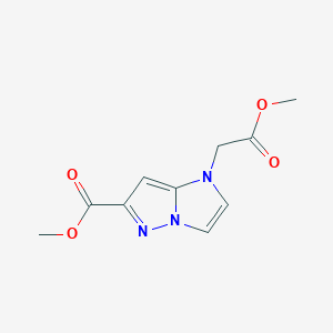 molecular formula C10H11N3O4 B1481660 methyl 1-(2-methoxy-2-oxoethyl)-1H-imidazo[1,2-b]pyrazole-6-carboxylate CAS No. 2098056-58-5