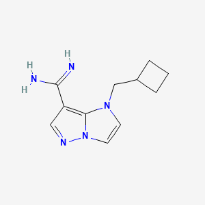 molecular formula C11H15N5 B1481662 1-(环丁基甲基)-1H-咪唑并[1,2-b]吡唑-7-甲酰胺 CAS No. 2098057-04-4