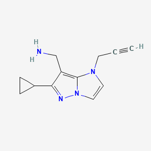 (6-cyclopropyl-1-(prop-2-yn-1-yl)-1H-imidazo[1,2-b]pyrazol-7-yl)methanamine