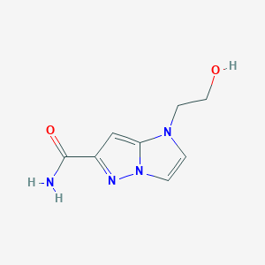 molecular formula C8H10N4O2 B1481671 1-(2-hydroxyethyl)-1H-imidazo[1,2-b]pyrazole-6-carboxamide CAS No. 2090990-71-7