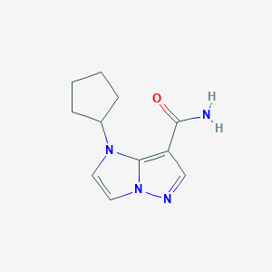1-cyclopentyl-1H-imidazo[1,2-b]pyrazole-7-carboxamide