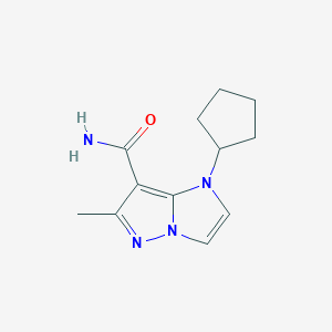 1-cyclopentyl-6-methyl-1H-imidazo[1,2-b]pyrazole-7-carboxamide