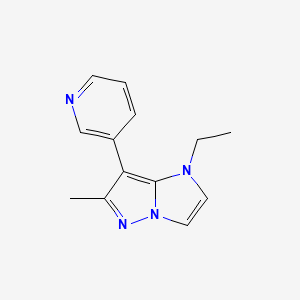 molecular formula C13H14N4 B1481680 1-乙基-6-甲基-7-(吡啶-3-基)-1H-咪唑并[1,2-b]吡唑 CAS No. 2098058-50-3