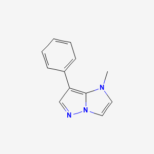 molecular formula C12H11N3 B1481686 1-methyl-7-phenyl-1H-imidazo[1,2-b]pyrazole CAS No. 2098141-43-4