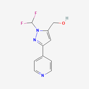 (1-(difluoromethyl)-3-(pyridin-4-yl)-1H-pyrazol-5-yl)methanol