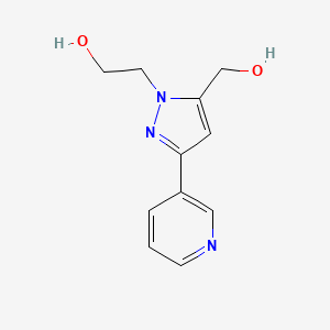 2-(5-(hydroxymethyl)-3-(pyridin-3-yl)-1H-pyrazol-1-yl)ethan-1-ol