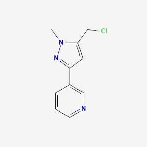 molecular formula C10H10ClN3 B1481690 3-(5-(chloromethyl)-1-methyl-1H-pyrazol-3-yl)pyridine CAS No. 2090149-72-5