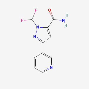 molecular formula C10H8F2N4O B1481691 1-(difluoromethyl)-3-(pyridin-3-yl)-1H-pyrazole-5-carboxamide CAS No. 2098133-79-8