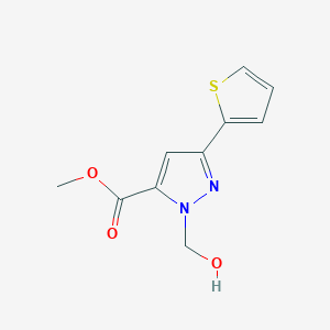 methyl 1-(hydroxymethyl)-3-(thiophen-2-yl)-1H-pyrazole-5-carboxylate