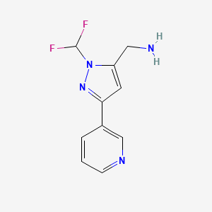 (1-(difluoromethyl)-3-(pyridin-3-yl)-1H-pyrazol-5-yl)methanamine