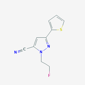 molecular formula C10H8FN3S B1481711 1-(2-fluoroethyl)-3-(thiophen-2-yl)-1H-pyrazole-5-carbonitrile CAS No. 2098132-47-7