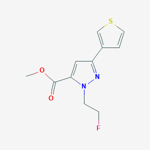 methyl 1-(2-fluoroethyl)-3-(thiophen-3-yl)-1H-pyrazole-5-carboxylate