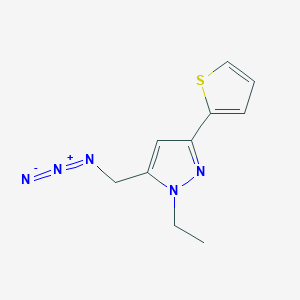 molecular formula C10H11N5S B1481733 5-(叠氮甲基)-1-乙基-3-(噻吩-2-基)-1H-吡唑 CAS No. 2098039-27-9