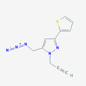molecular formula C11H9N5S B1481734 5-(azidomethyl)-1-(prop-2-yn-1-yl)-3-(thiophen-2-yl)-1H-pyrazole CAS No. 2098132-56-8