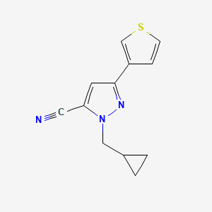 1-(cyclopropylmethyl)-3-(thiophen-3-yl)-1H-pyrazole-5-carbonitrile