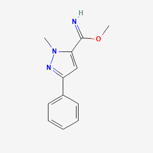 molecular formula C12H13N3O B1481741 methyl 1-methyl-3-phenyl-1H-pyrazole-5-carbimidate CAS No. 2098005-34-4