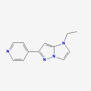molecular formula C12H12N4 B1481743 1-ethyl-6-(pyridin-4-yl)-1H-imidazo[1,2-b]pyrazole CAS No. 2098055-18-4
