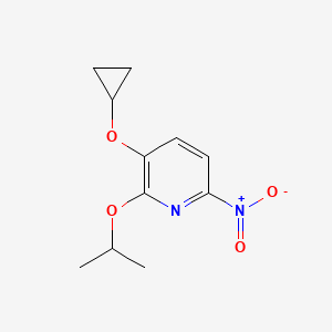 3-Cyclopropoxy-2-isopropoxy-6-nitropyridine