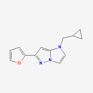1-(cyclopropylmethyl)-6-(furan-2-yl)-1H-imidazo[1,2-b]pyrazole