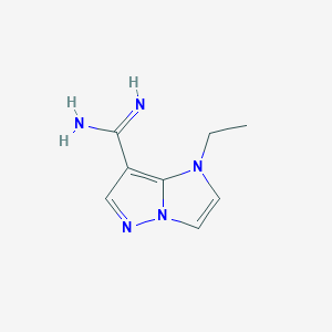 molecular formula C8H11N5 B1481750 1-ethyl-1H-imidazo[1,2-b]pyrazole-7-carboximidamide CAS No. 2098139-92-3