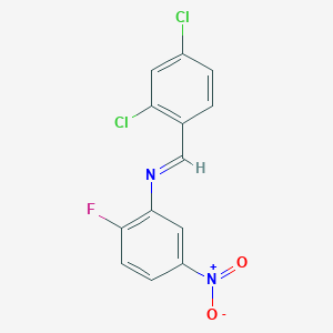 N-[(E)-(2,4-dichlorophenyl)methylidene]-2-fluoro-5-nitroaniline