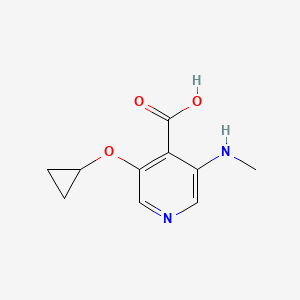 3-Cyclopropoxy-5-(methylamino)isonicotinic acid