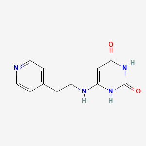 molecular formula C11H12N4O2 B1481753 6-((2-(pyridin-4-yl)ethyl)amino)pyrimidine-2,4(1H,3H)-dione CAS No. 2098019-62-4