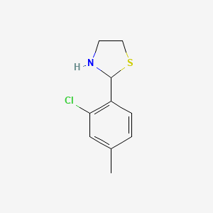 molecular formula C10H12ClNS B1481754 2-(2-Chloro-4-methylphenyl)thiazolidine CAS No. 2008240-75-1
